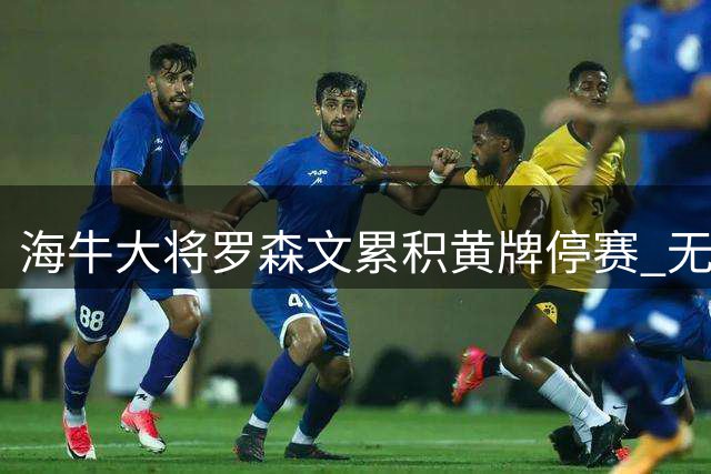 海牛大将罗森文累积黄牌停赛 无缘周末客战上港